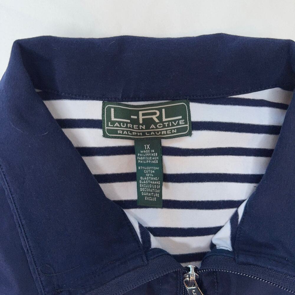 Ralph Lauren Active LRL Jacket XL Navy White Stripe Nautical Coastal Sailor 1X - Picture 12 of 14